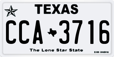 TX license plate CCA3716