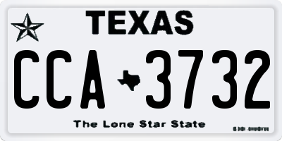 TX license plate CCA3732