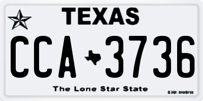 TX license plate CCA3736