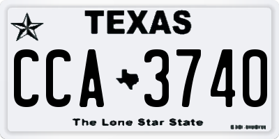 TX license plate CCA3740