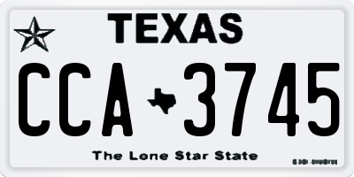 TX license plate CCA3745