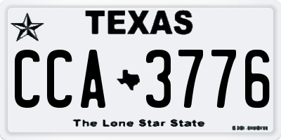 TX license plate CCA3776