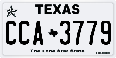 TX license plate CCA3779