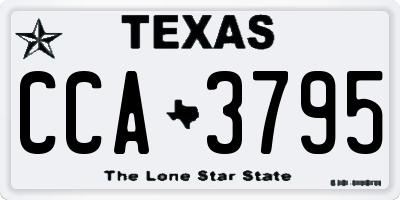 TX license plate CCA3795