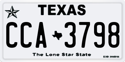 TX license plate CCA3798