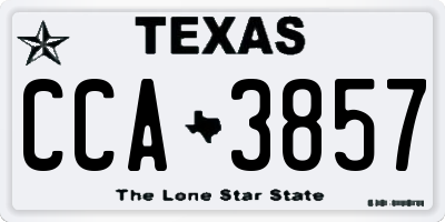 TX license plate CCA3857