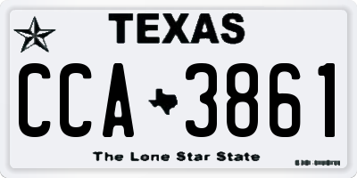 TX license plate CCA3861