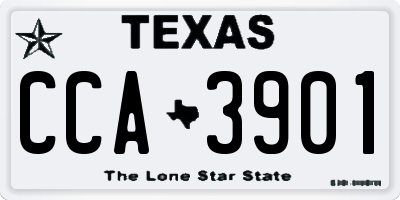 TX license plate CCA3901