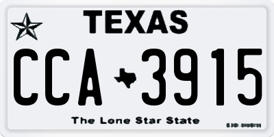 TX license plate CCA3915
