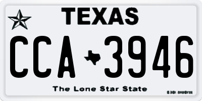 TX license plate CCA3946