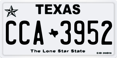 TX license plate CCA3952