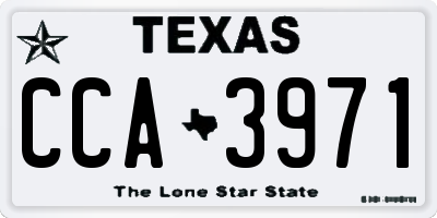 TX license plate CCA3971
