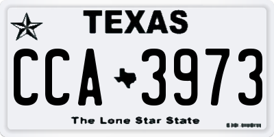 TX license plate CCA3973
