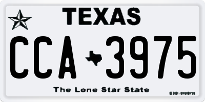 TX license plate CCA3975