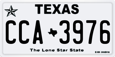 TX license plate CCA3976