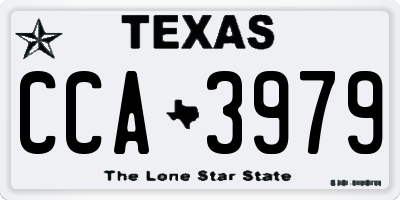 TX license plate CCA3979