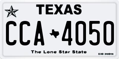 TX license plate CCA4050