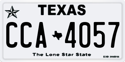 TX license plate CCA4057