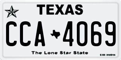 TX license plate CCA4069