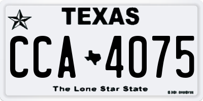TX license plate CCA4075