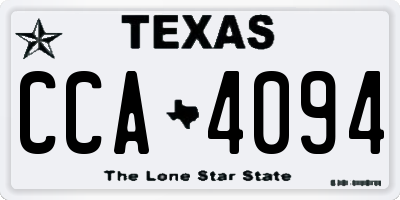 TX license plate CCA4094