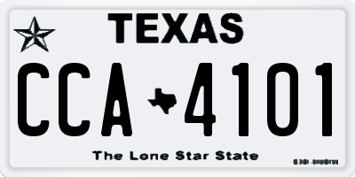 TX license plate CCA4101