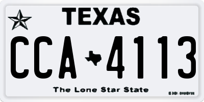 TX license plate CCA4113