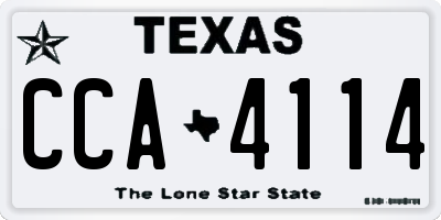 TX license plate CCA4114