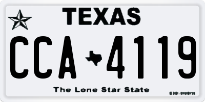TX license plate CCA4119