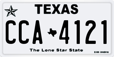 TX license plate CCA4121