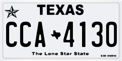 TX license plate CCA4130