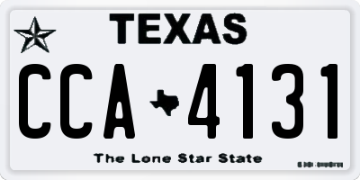 TX license plate CCA4131