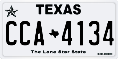 TX license plate CCA4134