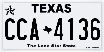 TX license plate CCA4136