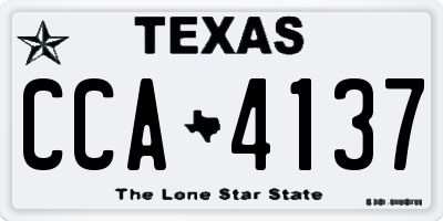 TX license plate CCA4137