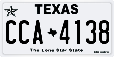 TX license plate CCA4138