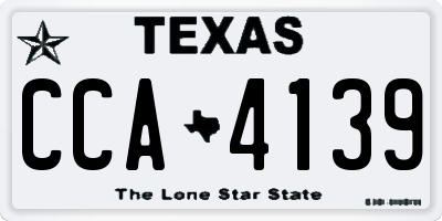 TX license plate CCA4139