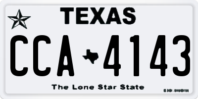 TX license plate CCA4143