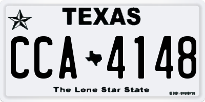 TX license plate CCA4148