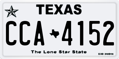 TX license plate CCA4152