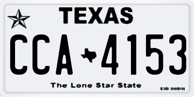 TX license plate CCA4153