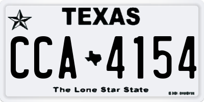 TX license plate CCA4154