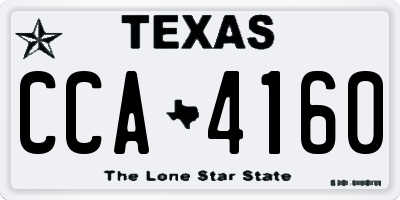 TX license plate CCA4160