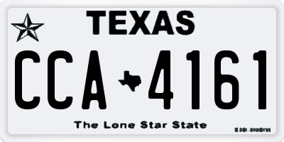 TX license plate CCA4161