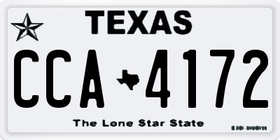 TX license plate CCA4172