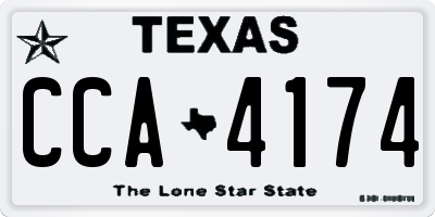 TX license plate CCA4174
