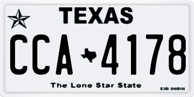 TX license plate CCA4178