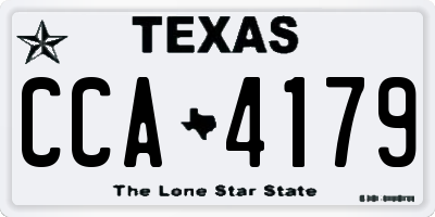 TX license plate CCA4179