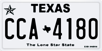 TX license plate CCA4180