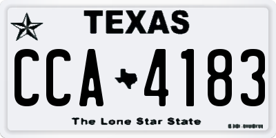 TX license plate CCA4183